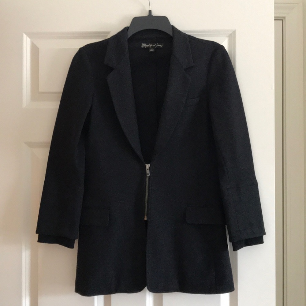 Elizabeth and James charcoal grey coat